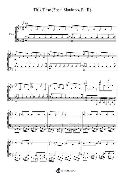 This Time (From Shadows, Pt. II) Sheet Music by Jeff Williams-Arr.Rhysgel Dilcooke