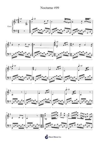Nocturne #99 Sheet Music by Ronald Karle-Arr.Cookelus