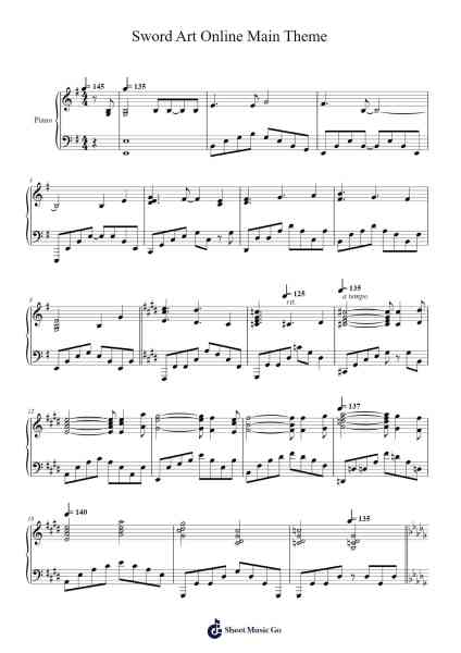 Sword Art Online Main Theme Sheet Music by undefined-Arr.Hugill