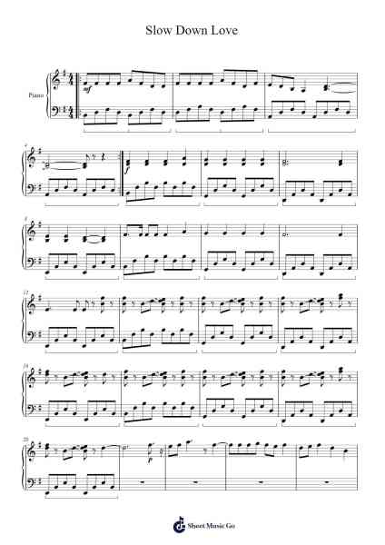 Slow Down Love Sheet Music by Louis the Child-Arr.Phylple