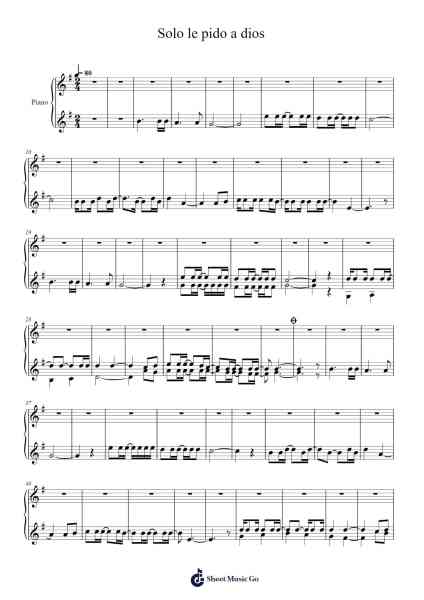 Solo le pido a dios Sheet Music by undefined-Arr.Kitthur