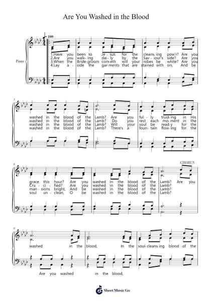 Are You Washed in the Blood? Sheet Music by undefined-Arr.Zaharte Whlith