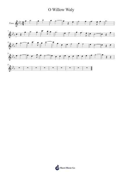 O Willow Waly Sheet Music by Isla Cameron-Arr.Hedbill