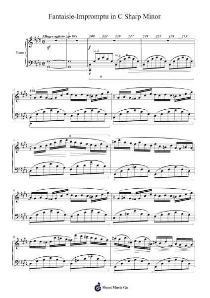 Fantaisie-Impromptu in C-sharp Minor, Op. 66 Sheet Music by Frédéric François Chopin-Arr.Stilkim