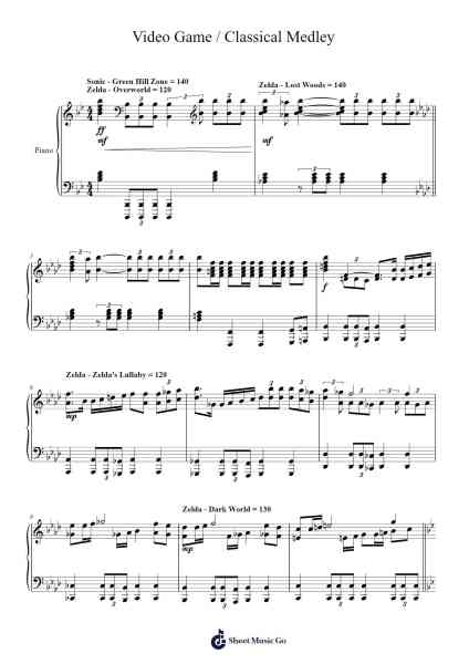 Video Game / Classical Medley Sheet Music by undefined-Arr.Fasil Murseph