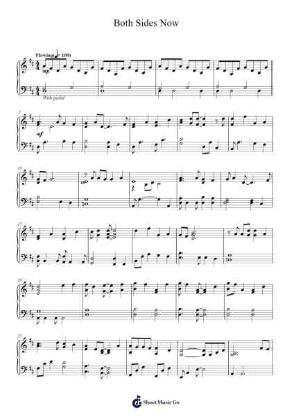 Both Sides Now Sheet Music by Joni Mitchell-Arr.Walshfox