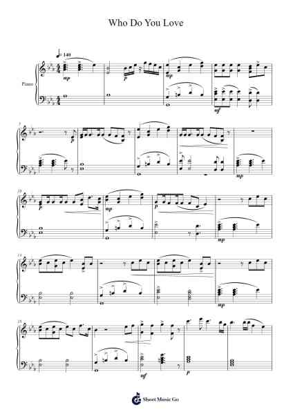 Who Do You Love Sheet Music by The Chainsmokers/5 Seconds of Summer-Arr.Hoodjoan