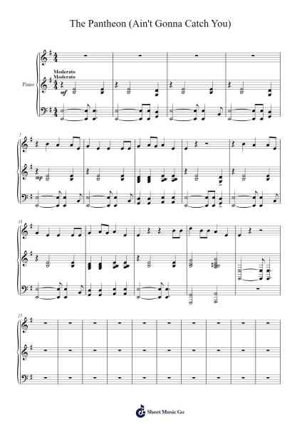 The Pantheon (Ain't Gonna Catch You) Sheet Music by undefined-Arr.Benga