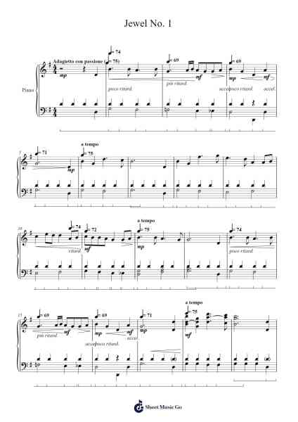 Jewel No. 1 Sheet Music by Hulla Pito-Arr.Urclair