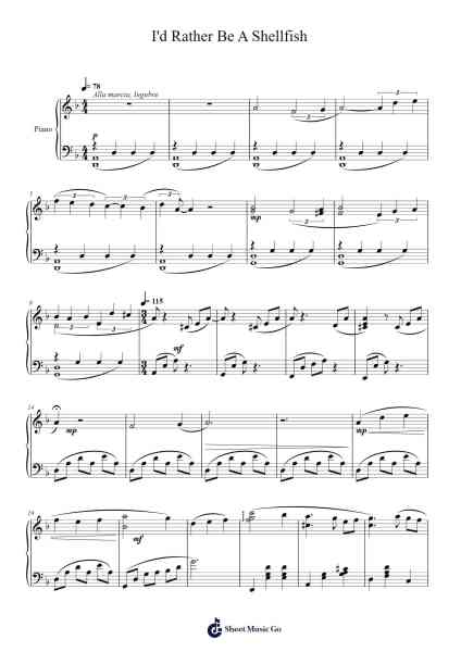 I'd Rather Be A Shellfish Sheet Music by undefined-Arr.Kylefie