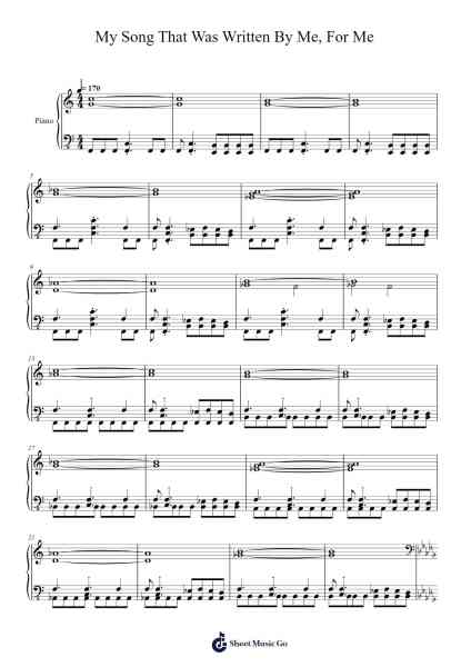 My Song That Was Written By Me, For Me Sheet Music by Bogreen Celiam-Arr.Bowvice Chaboyd
