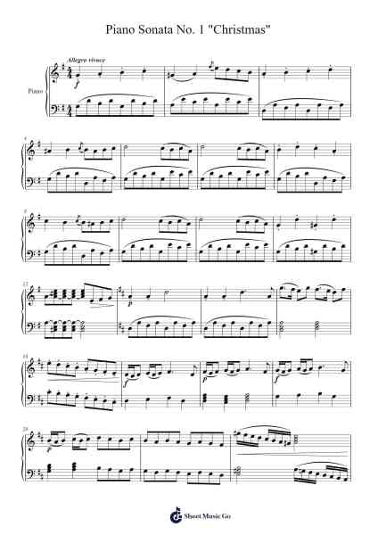 Piano Sonata No. 1 "Christmas" Sheet Music by Александр Павленков-Arr.Stator