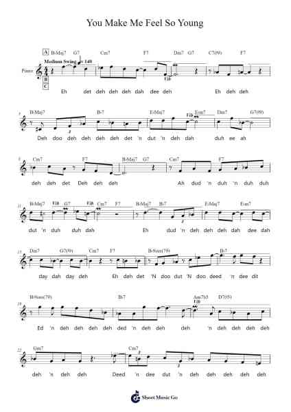 You Make Me Feel So Young Sheet Music by Chet Baker-Arr.Rusden
