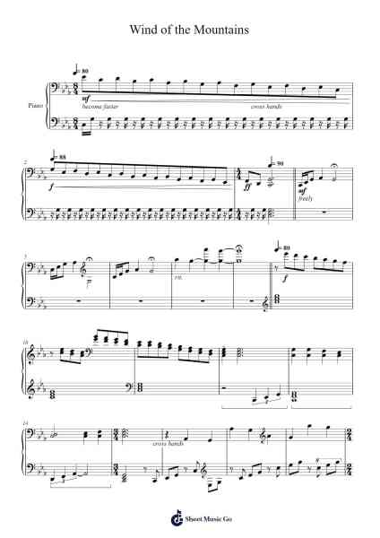 Wind of the Mountains Sheet Music by Mileschi Hanchi-Arr.Blithediah