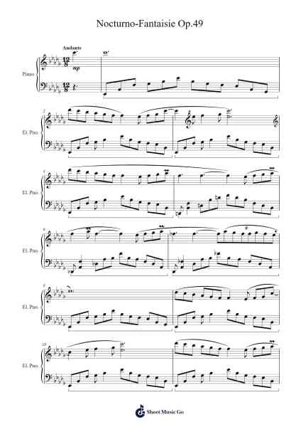 Nocturno-Fantaisie Op.49 Sheet Music by Brightfrances-Arr.Joypoe Willze