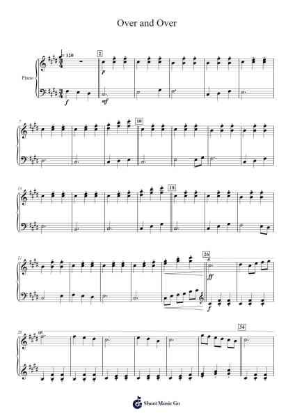 Over and Over 樂譜由 Coogrote Barcia - 編曲 Joanbroad Tedrene