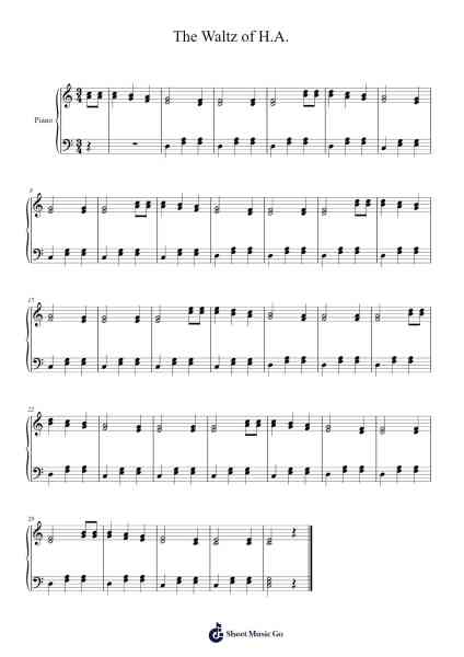 The Waltz of H.A. Sheet Music by undefined-Arr.O'Cady Bobde