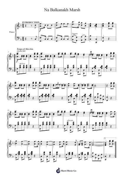 Na Balkanakh Marsh Sheet Music by undefined-Arr.Steyule Lanceac