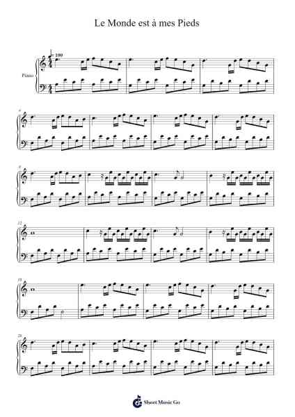 Le Monde est à mes Pieds Sheet Music by Scylla/Sofiane Pamart-Arr.Maudtance Waybert