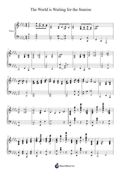 The World is Waiting for the Sunrise Sheet Music by Ernest Seitz-Arr.Groral