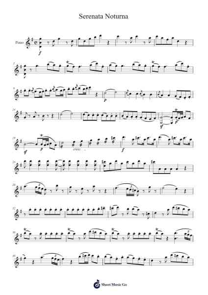 Serenata Noturna Sheet Music by Wolfgang Amadeus Mozart-Arr.Duttdes Dawnpril