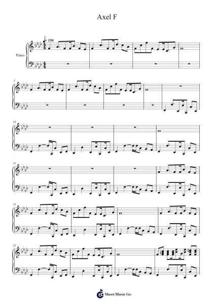 Axel F Sheet Music by Mallee Laumas-Arr.Sailsharte Troypril