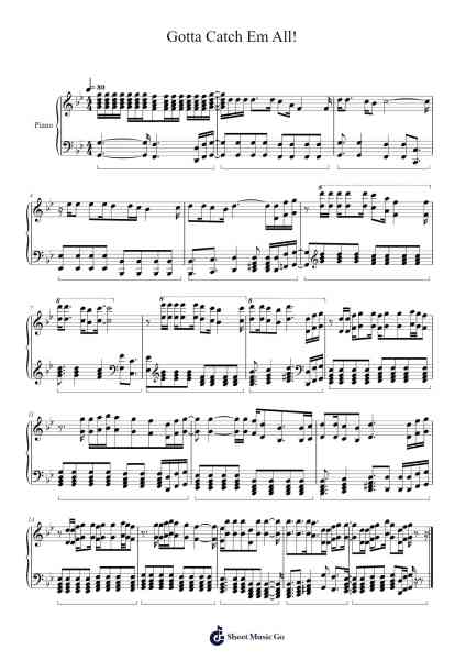Gotta Catch Em All! Sheet Music by John Siegler/Tamara Loeffler-Arr.Wrightxon Tinett