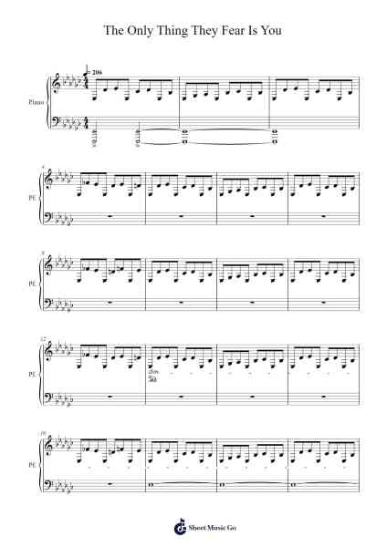 The Only Thing They Fear Is You Sheet Music by Mick Gordon-Arr.Herloyd