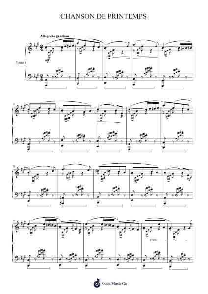 Songs Without Words, Op. 62 No. 6 "Spring Song" Sheet Music by Felix Mendelssohn-Arr.Buthouse Oisenny