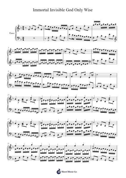Immortal Invisible God Only Wise Sheet Music by Sshua Mikecia-Arr.Sywatt