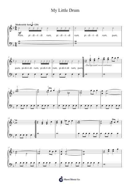 My Little Drum Sheet Music by Vince Guaraldi-Arr.Dwightbright