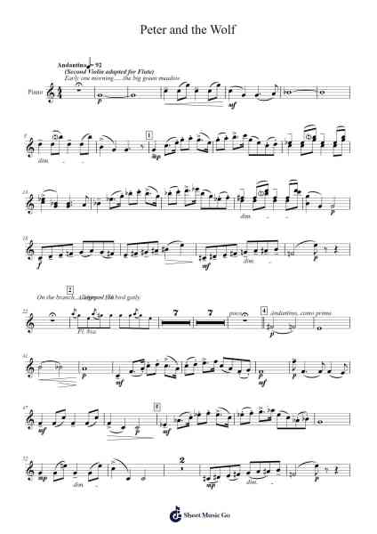 Peter and the Wolf, Op. 67 Sheet Music by Serge Prokofieff-Arr.Lynsmith Yetburne