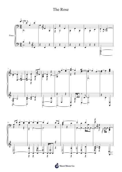 The Rose Sheet Music by Bette Midler-Arr.Pagmens