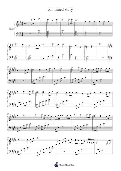 continued story Notenblatt von Kotaro Nakagawa-Arr.Rocius
