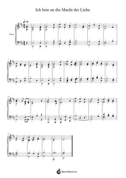 Ich bete an die Macht der Liebe Sheet Music by undefined-Arr.Hula