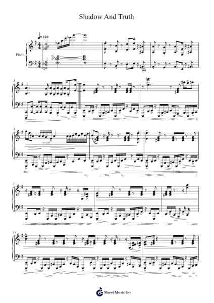 ACCA: 13-ku Kansatsu-ka - Shadow And Truth Sheet Music by undefined-Arr.Bradfred Copsweet