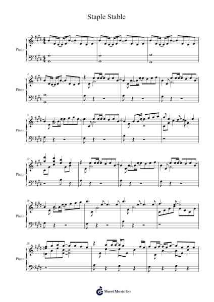 Staple Stable Sheet Music by Saitou Chiwa-Arr.Otnold