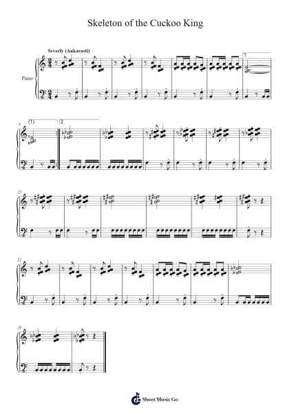 Skeleton of the Cuckoo King Sheet Music by Tuukka Jokilehto-Arr.Leron