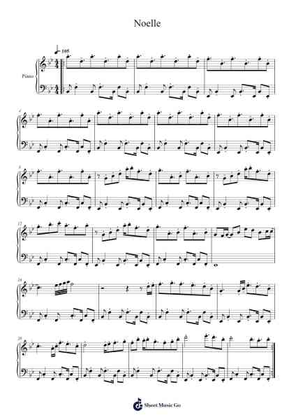 Noelle Sheet Music by Toby Fox-Arr.Vicline Byzer