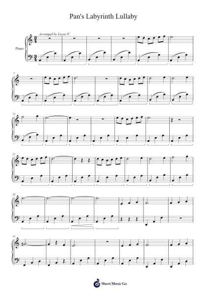Pan's Labyrinth Lullaby Sheet Music by undefined-Arr.Westier Haylay