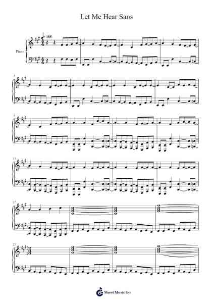 Let Me Hear Sans (Parasite OP x Megalovania) Sheet Music by undefined-Arr.Bushdiah Kenthood