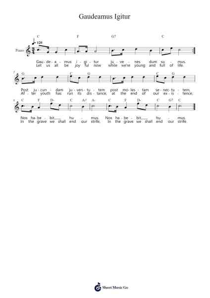 Gaudeamus Igitur Sheet Music by undefined-Arr.Drylie