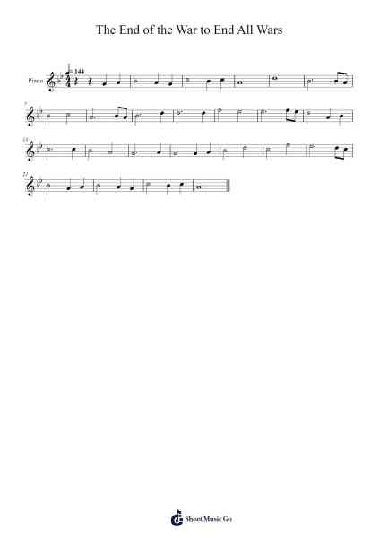 The End of the War to End All Wars Sheet Music by Sabaton-Arr.Sainsthea Flind
