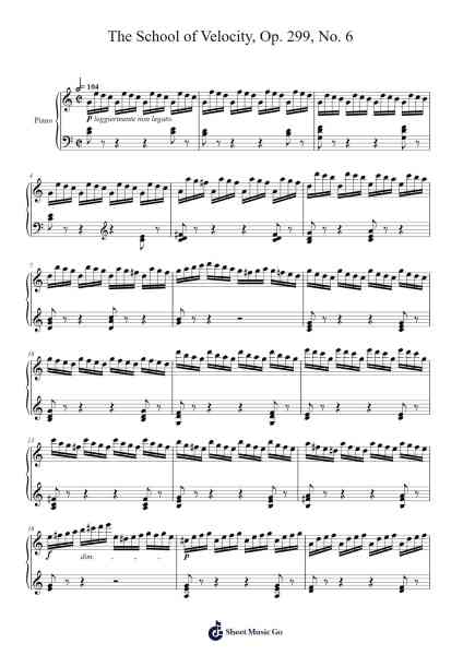 The School of Velocity, Op. 299, No. 6 Sheet Music by Vincent-Arr.Wolian