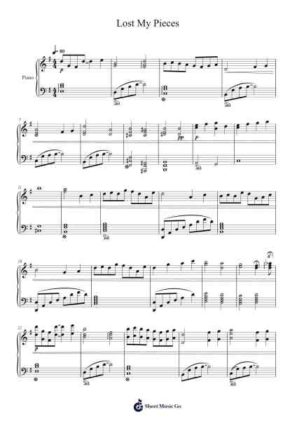 Lost My Pieces Sheet Music by Yukari Hashimoto-Arr.Armlogg Maugvelt