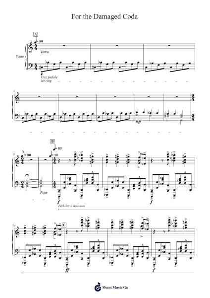 For the Damaged Coda Sheet Music by undefined-Arr.Lencher Jameswyatt