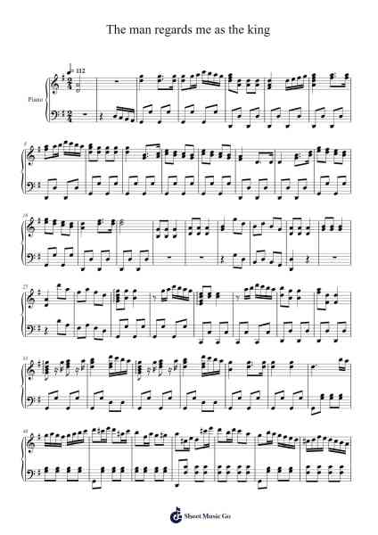 The man regards me as the king Sheet Music by Weber-Arr.Virwey Bloornid