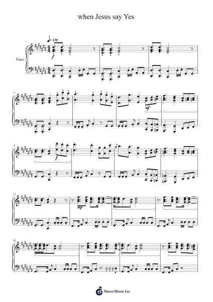 when Jesus say Yes Sheet Music by undefined-Arr.Orcolm