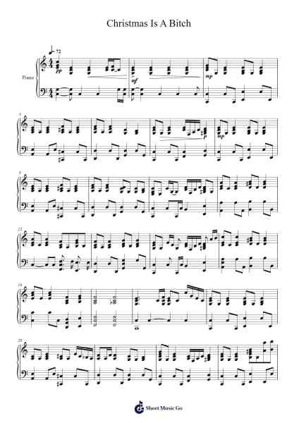Christmas Is A Bitch Sheet Music by undefined-Arr.Calbrown Yertate