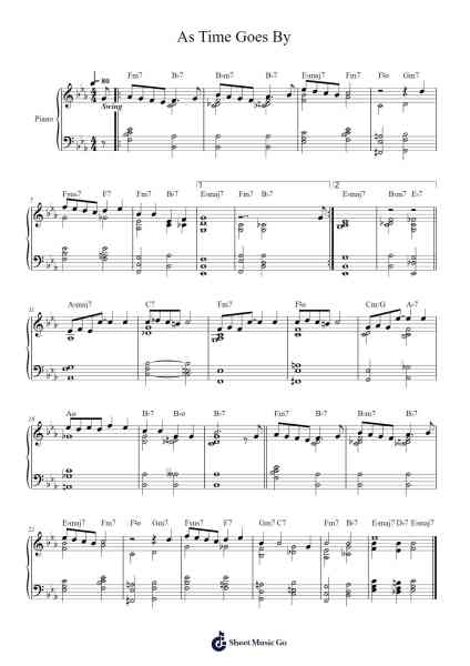 As Time Goes By Sheet Music by Herman Hupfeld-Arr.Cofearl